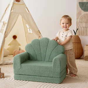 Canapé enfant confortable et moelleux au design moderne, lit de rangement en peluche pour chambre, maternelle, espace de repos, haute densité - Product Image 1