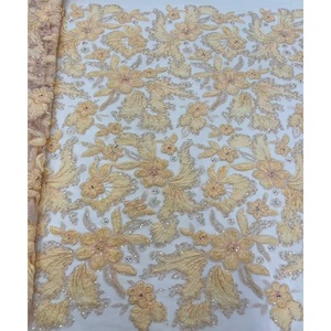 Tela de encaje de tul francés bordado Coral precio competitivo de ventas calientes con cuentas para <span class=keywords><strong>fiesta</strong></span> - Product Image 6