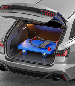 Nieuw Ontwerp Geluidloos 90*60Cm 200Kg Belasting Opvouwbare Plastic/Nylon Heavy Duty Platform Truck <span class=keywords><strong>Trolley</strong></span> Remwielen Opslag Winkel - Product Image 4