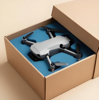 Boîte de transport et de stockage pour drones en carton ondulé, écologique, avec impression de logo personnalisée et mousse, idéale pour les grossistes en drones