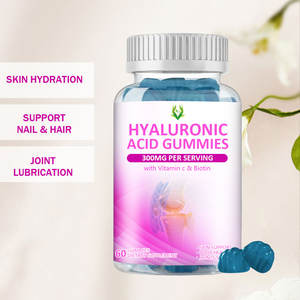 Approvisionnement d'usine Vitamine C Biotine Gummy 3-en-1 Acide Hyaluronique Gommes 300mg Boost Peau Articulations Corps Santé Non OGM - Product Image 5