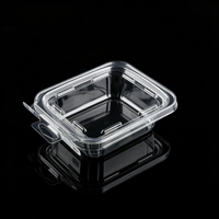 Boîte à clapet en PET écologique sans BPA, anti-effraction, avec couvercle verrouillable, empilable, robuste, gain de place, pour aliments, chewing-gum, sushis, jus