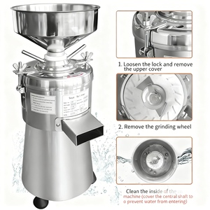 Machine à broyer le beurre de cacahuète efficace avec pompe, en acier inoxydable 304, capacité de 15 kg/h pour usage commercial, production de beurre lisse - Product Image 5