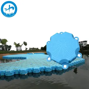 Safe and stable poly modular floating dock modular plastic floats ocean pontoon