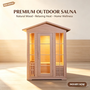Moderna Cabina de <span class=keywords><strong>Sauna</strong></span> de Madera para Exteriores, <span class=keywords><strong>Sauna</strong></span> Seca de Infrarrojos para 2-3 Personas, <span class=keywords><strong>Sauna</strong></span> de Madera para Jardín o Patio, Venta al Por Mayor - Product Image 5