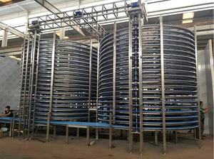 Pom Food Grade Kleine Prijs Multi-Layer Spiraal Koeling Snelle Vriezer Toren Schroef Transportband Voor De Fabriek Toast Cake - Product Image 5