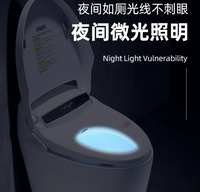 Toilette intelligente en céramique à drainage intégré entièrement automatique, multifonctionnelle, avec siphon en P et en S, cuvette allongée et siège chauffant avancé