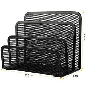 Office Storage Stationery Morden Metal Multifunction Desktop Paper <b>File</b> <b>Organizer</b> Mesh Desk <b>Organizer</b> Document Letter Holder - Product Image 4