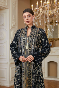 Vendita calda tradizionale islamica delle donne abaya eleganti stili fatti a mano con elegante modello solido ispirato alla moda <span class=keywords><strong>turca</strong></span> - Product Image 6