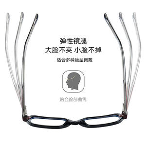 Monturas de gafas cuadradas TR90 Tr87211 anti luz azul, gafas de lectura unisex con lentes AC para protección contra la luz azul. - Product Image 2