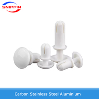 Rivets en nylon de type poussoir 2 2,6 3 3,1 3,5 4 4,1 5 6 MM, blancs et noirs, en plastique, type lettre R, pour fixations de cartes de circuits imprimés, fabricants