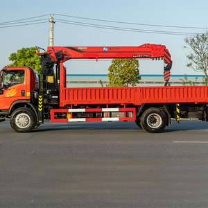 새로운 Sinotruk 4X2 다기능 8 톤 화물 크레인 트럭 사다리 장착 크레인 트럭 - Product Image 3