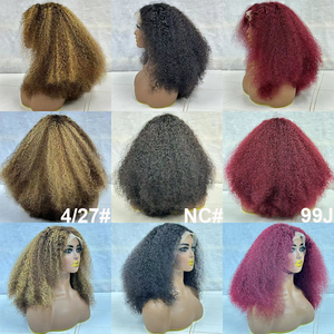 Letsfly Hair Afro Kinky 200% Densité Cheveux Naturels Pré-épilés 4/27 #   Perruques Lace Frontal 13x4 en Cheveux Humains de 18 Pouces – Vente en Gros - Product Image 6