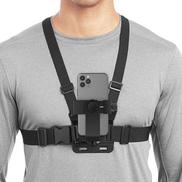 Customized Cell Phone Clip Action Camera Mobile Phone Mount Harness Strap Chest Running Vest Phone Holder