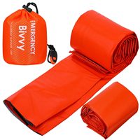 Sac de couchage de survie en Mylar thermique réfléchissant imperméable avec logo personnalisé, orange