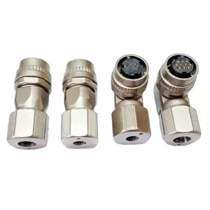 Marca servo motor DDK 10 polos encoder plug CM10 2 polos segurando o conector do freio