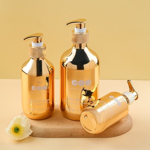 Bouteille en plastique PET personnalisée de 250ml;300ml;480ml;500ml <span class=keywords><strong>Gel</strong></span> douche pour soins de la peau de forme ronde avec emballage de bouteille à pompe - Product Image 2