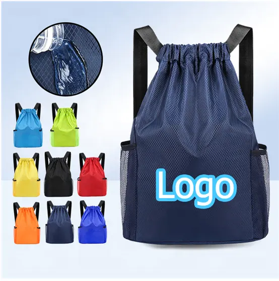 Qualidade superior Custom Folding impermeável Drawstring Mochila Desenhe Gym string Bag para exterior Casual Drawstring Sacos mochila