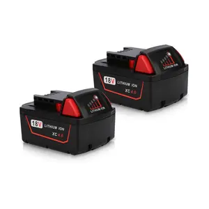 Pengganti Milwaukee Baterai Li-ion 18V 6,0 Ah, Baterai Li-ion Alat Listrik Milwaukee M 18