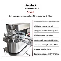 Machine à emballer automatique 1 tête de remplissage bec pochette sac Doypack liquide eau potable remplissage bouchage