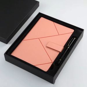 Set de Cuaderno de Cuero de Lujo Personalizado 2026 2027 con Bolígrafo, Diario, Bloc de Notas y Caja de Regalo, Encuadernación Cosida, Tapa Dura - Product Image 2