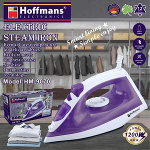 Fer à vapeur électrique B2B Hoffmans 1200W HM-9070 avec moteur en cuivre pur, prise EU, revêtement anti-calcaire en téflon, appareil d'entretien des vêtements - Product Image 6