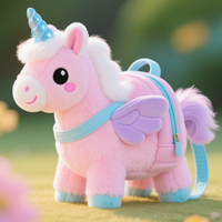 Sac à dos en peluche licorne personnalisé pour enfants, meilleur cadeau, faible MOQ