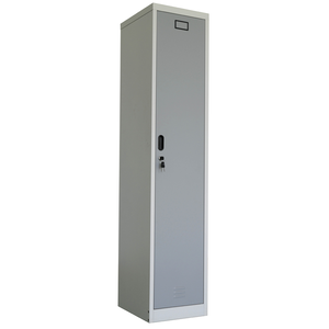 Key Lock Modern Bedroom Sports Gym <b>Single</b> One Door Clothes Storage Steel Locker Staff Metal <b>Wardrobe</b> 1 Hanger <b>Mirror</b> Iron - Product Image 4