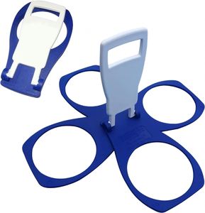Portavasos Plegable Reutilizable, Ecológico, de Plástico PP, para 4 Copas, Ideal para Fiestas y Comida para Llevar - Product Image 1