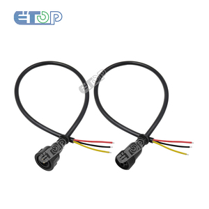 Cable Pigtail NEGRO de 3 Núcleos, Impermeable, 50 cm de Largo Cada Uno; Cable Macho y Hembra de 18 AWG, Conector Raywu/xConnect - Product Image 1