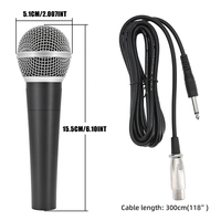 Microphone filaire S58 Sm-58 professionnel pour l'église, la scène, les performances vocales, micro dynamique cardioïde pour karaoké avec long câble