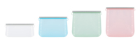 Sac de conservation alimentaire en silicone réutilisable de qualité alimentaire, multifonctionnel, avec logo personnalisé, sacs alimentaires en silicone réutilisables