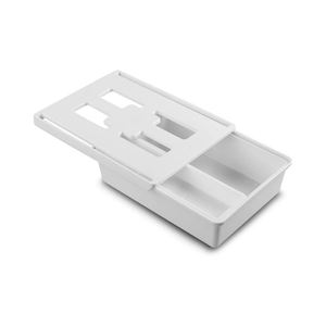 ZC-241129-34 Caja de Almacenamiento Cuadrada Moderna Ecológica Brillante de 1 Compartimento Extraíble para Artículos Diversos, Bolsa Ziplock, Hisopos de Algodón, Anillos para el Cabello, Plástico - Product Image 1