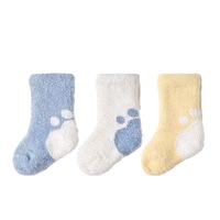 Herbst/Winter Crew Wadenlange Warme Flauschige Babysocken Weiche Plüsch Neugeborenen Thermosocken Rutschfest Antibakteriell Dick Gestrickt Kunstnerz