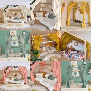 <span class=keywords><strong>Moustiquaire</strong></span> et couvre-lit pliable en tissu crêpe pur coton double couche de style nordique pour l'été – Idéal pour les lits d'enfants - Product Image 6