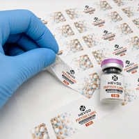 Étiquettes autocollantes pour flacons de peptides 5 ml, imprimées UV, avec forte adhérence pour la personnalisation des flacons de recherche