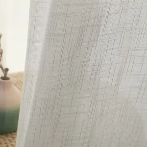 Rideau plissé Heybei Double Fly Yarn en polyester épais blanc, <span class=keywords><strong>non</strong></span> <span class=keywords><strong>transparent</strong></span>, avec rideau lumineux intégré - Product Image 6