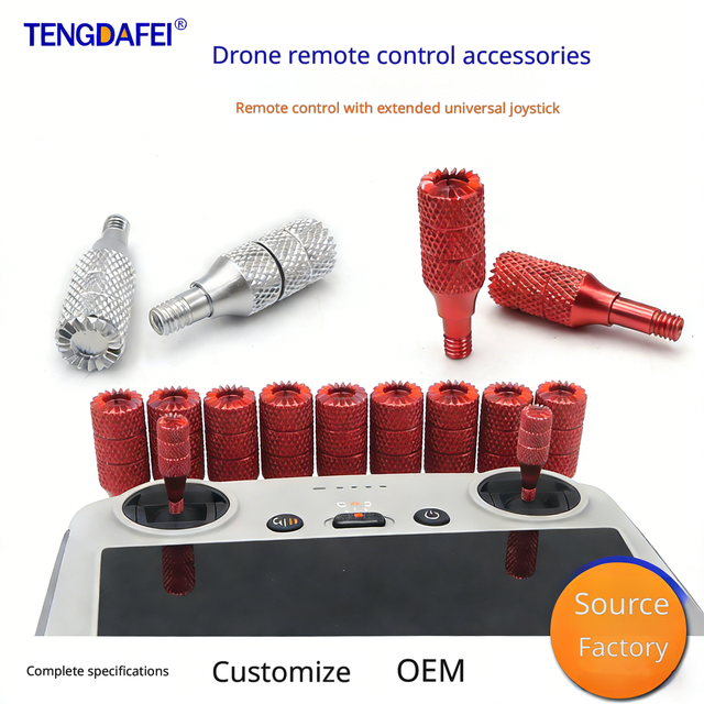 Tengdafei Aluminum Alloy Lengthened Drone Remote Control Joystick for RC3/Mavic/Mini3 Pro Universal Action Camera Accessories