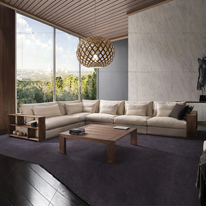 Sofá Moderno en Forma de <span class=keywords><strong>L</strong></span>, Sofá Seccional <span class=keywords><strong>Modular</strong></span>, Juego de Muebles para Sala de Estar, Sofás de Tela - Product Image 5
