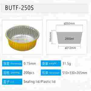 Chất lượng cao nhôm lá Hộp Ăn Trưa, tất cả các hình dạng nhôm lá mỏng <span class=keywords><strong>container</strong></span> nhà máy bán hàng trực tiếp, vàng Nhôm <span class=keywords><strong>container</strong></span> 250S - Product Image 6