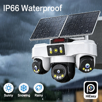 12MP 3 Lens AOV 4G Solar PTZ Security Camera 24/7 Recording 3 Screen Dual Solar Panel Wireless Outdoor IP66 CCTV Camera