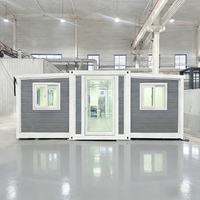 Maison conteneur extensible moderne de 20 pieds, villa préfabriquée personnalisée de 40 pieds, maison mobile à structure en acier léger