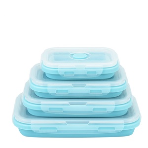 กล่องอาหารเบนโตะปลอดสาร BPA แบบพับได้ ทำจากซิลิโคน - Product Image 2