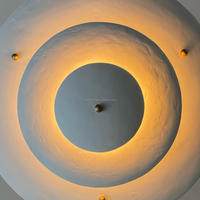 Lustre en plâtre blanc, style campagnard, chambre à coucher, lampe de salon, hôtel, luminaire suspendu