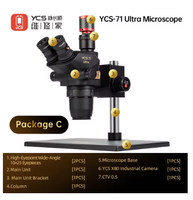 Microscope Stéréo Professionnel YCS 71 Ultra avec Grossissement 0.67X-45X et Oculaires 10X23 pour Réparation de Téléphones Mobiles – Garantie 1 An