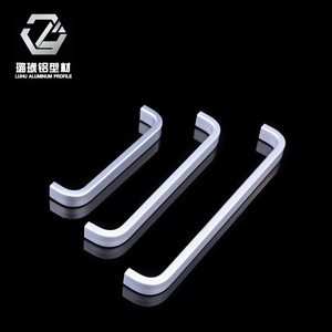 Luhu Aluminum Profile Aluminum Pull Handle 90mm Silver <b>White</b> Furniture Handle - Product Image 1