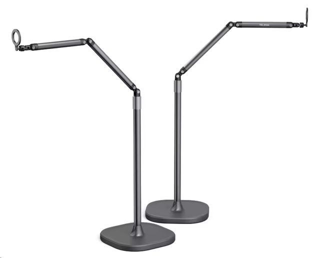 Telesin Adjustable Magnetic Aluminium Phone Tablet Stand Holder for Live Streaming Bed Lazy Arm Mobile Phone Floor Stand Holder