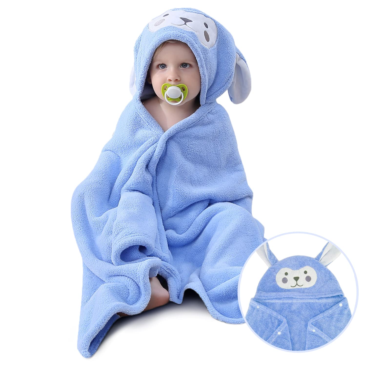 Groothandel Kind Badhanddoek Mantel Sneldrogende Cartoon Mantel Baby Knuffel Quilt Baby Douche Coral Fleece Hooded Badjas