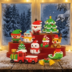 Bloques de Construcción Personalizados de Plástico ABS, Juguete Educativo de 40 Piezas, Modelo de Papá Noel para Armar, Regalos Navideños - Product Image 2