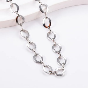 Collier ras du cou en acier inoxydable, chaîne à maillons ronds de 8,2 mm de large, ne ternit pas, étanche, pour hommes et femmes, bijoux tendance - Product Image 5